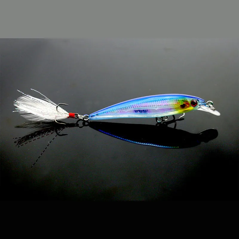 10 шт. приманка для ловли рыбы костюм 9 см 8 г Minnow Искусственные жесткая пластиковая