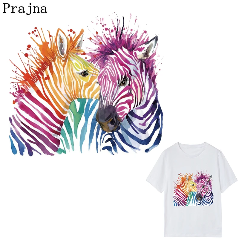Prajna зебра полоса Железный на переводах для одежды наклейки Футболка