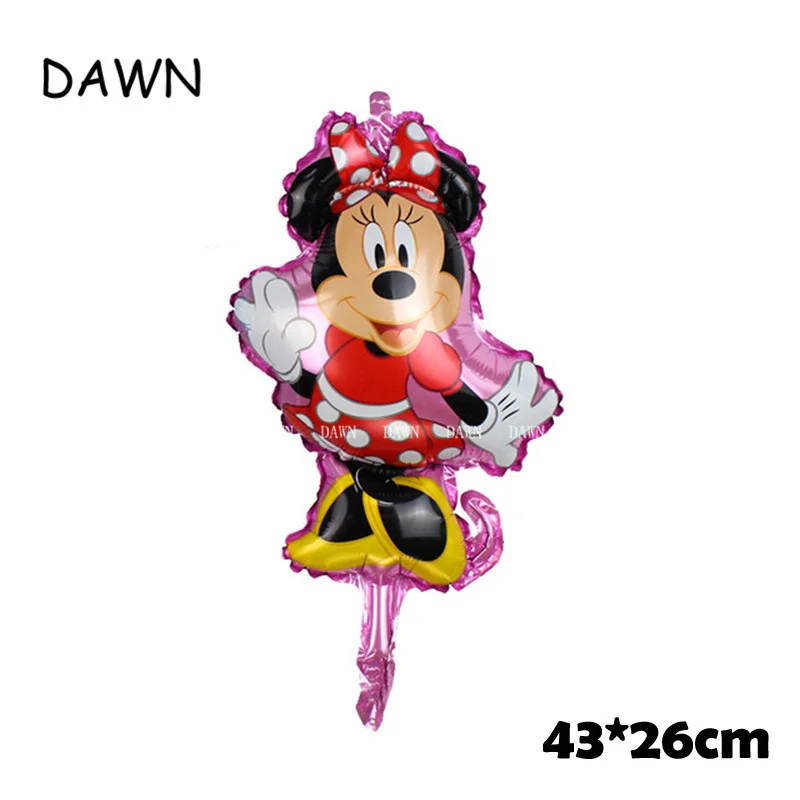 mini minnie 112 см гигантский Микки Минни Маус фольгированный шар для душа ребенка мини-голова День Рождения вечерние украшения детские игрушки - Цвет: mini minnie