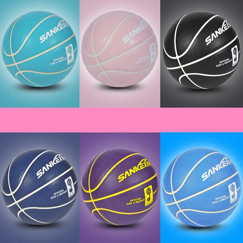 New Cool High Quality Colorful PU Basketball Size 7 Outdoor/Indoor Street Basketball Competition Training Professional