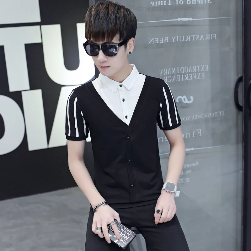 

Half-sleeved Men's Summer Fashion Half-sleeved Men's Summer Fashion Polo 2019 New Style