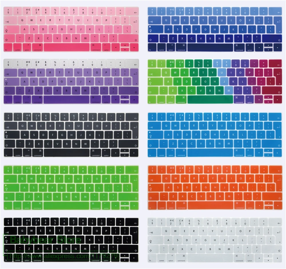ЕС ЕВРО введите Английский Клавиатура комбинезон для нового Macbook Pro 13 15 A1989 A1990 с