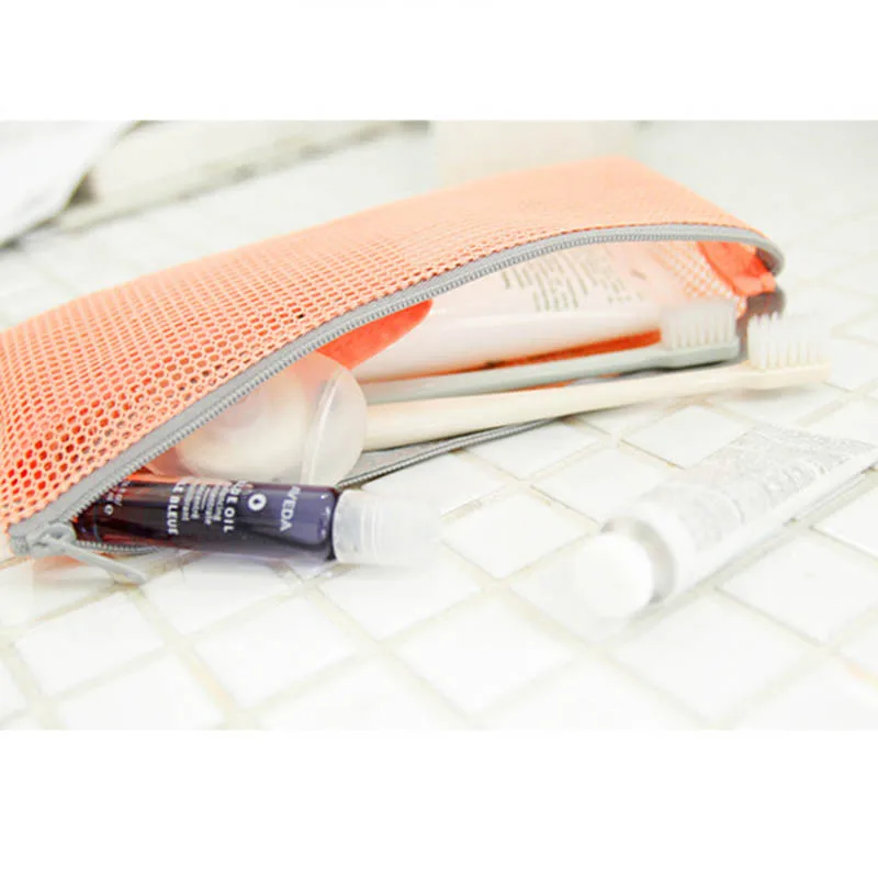Женские мини сетчатые косметические мешки карандаш для зубной щетки губная