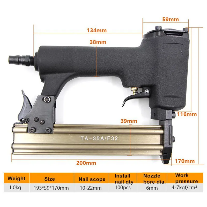Бесплатная доставка пневматический пистолет для завинчивания шурупов Гладкий