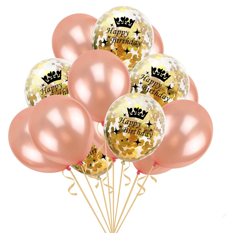 15 шт конфетти латексные шары 18 30 40 50 лет Номер баллон гелия Happy День рождения украшения для взрослых события вечерние поставки