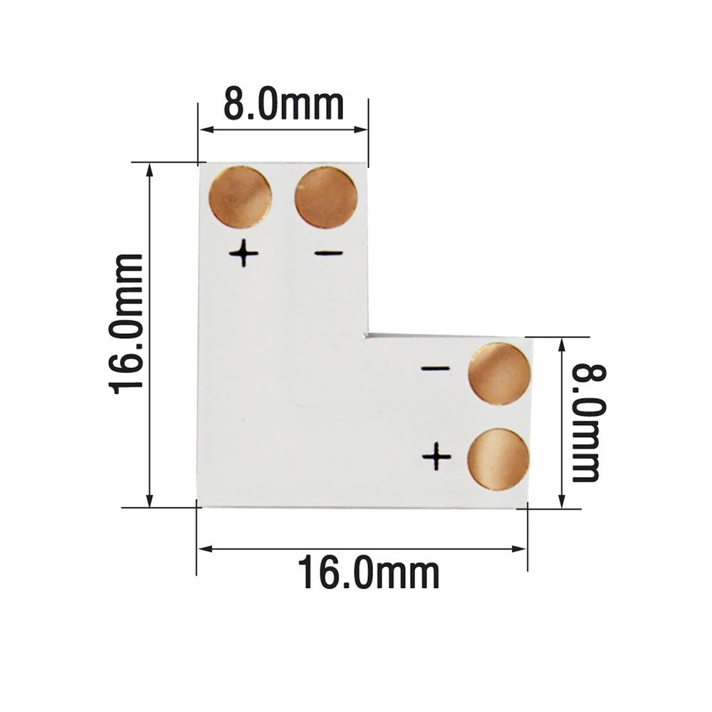 10pcs/lot 8mm 2pin PCB board connector For 3528 single color LED strip free shipping | Обустройство дома