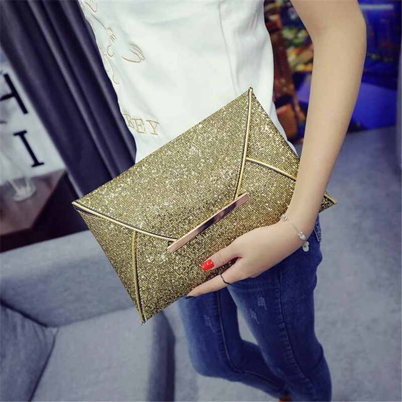 Envelope Clutch Ladies Sparkling Dazzling Bag Purse Women Evening Party Handbag Day Clutches Shining Tote Large Capacity Wallet | Багаж и