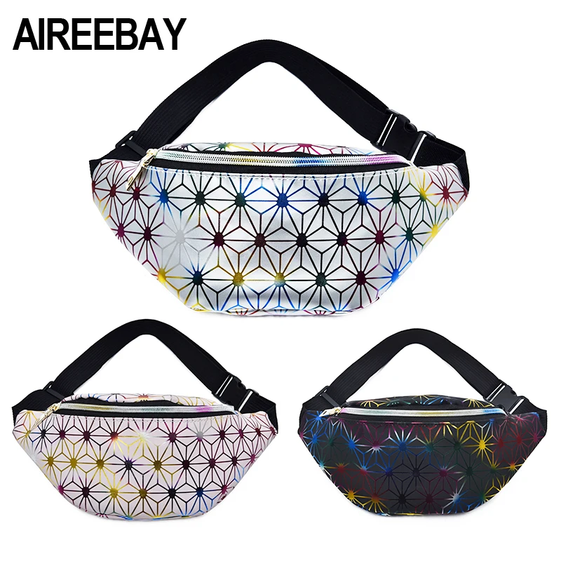 Поясная голографическая сумка AIREEBAY для женщин модный дорожный поясной кошелек