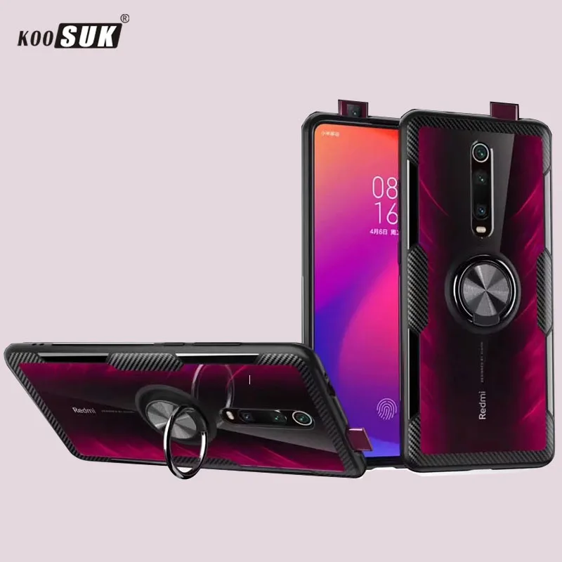Роскошный прозрачный чехол для Xiaomi Mi 9 T из поликарбоната и углеродного волокна с