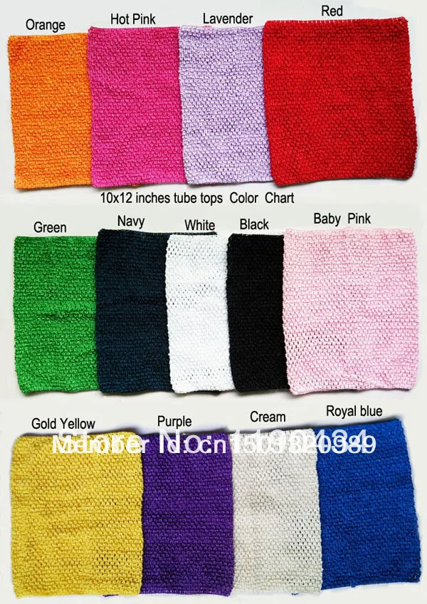 12inches Crochet tube top tutu 10x12inch crochet headband girls pettiskirt tops 10pcs per Lot | Детская одежда и обувь