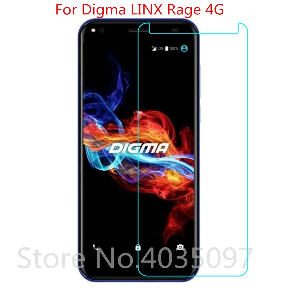 2.5D 9H стекло для Digma LINX Rage 4G защита экрана закаленное Защитная пленка против