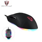 Игровая мышь Motospeed V60 RGB, программируемая USB-мышь 5000DPI с 7 кнопками, оптическая мышь с подсветкой и светодиодсветодиодный подсветкой для ПК