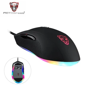 Игровая мышь Motospeed V60 RGB, программируемая USB-мышь 5000DPI с 7 кнопками, оптическая мышь с подсветкой и светодиодсветодиодный подсветкой для ПК