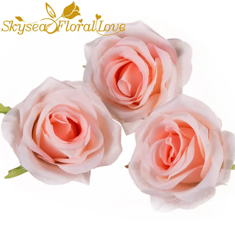 Fake flower rose head silk for wedding DIY decoration wreath garland hats shoes artificial flowers |