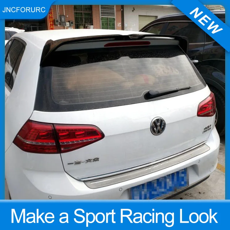 Дизайн для Volkswagen Golf 7 MK7 сзади крыша автомобиля крыло спойлера качественный АБС-пластик Пластик спойлер для VW Golf 7 15, 16, 17, 18, роспись