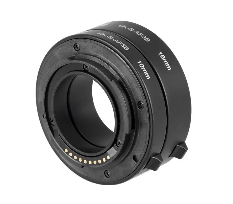 Удлинительная макротрубка Meike с автофокусом 10 мм 16 для Sony E mount nex C3/5/5N/7 a7 a9 a7r2 a5100 a6300