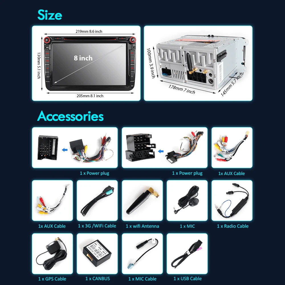 A sure 8 дюймов Android 1 радио автомобильный dvd плеер gps навигация для Volkswagen VW Transporter T5