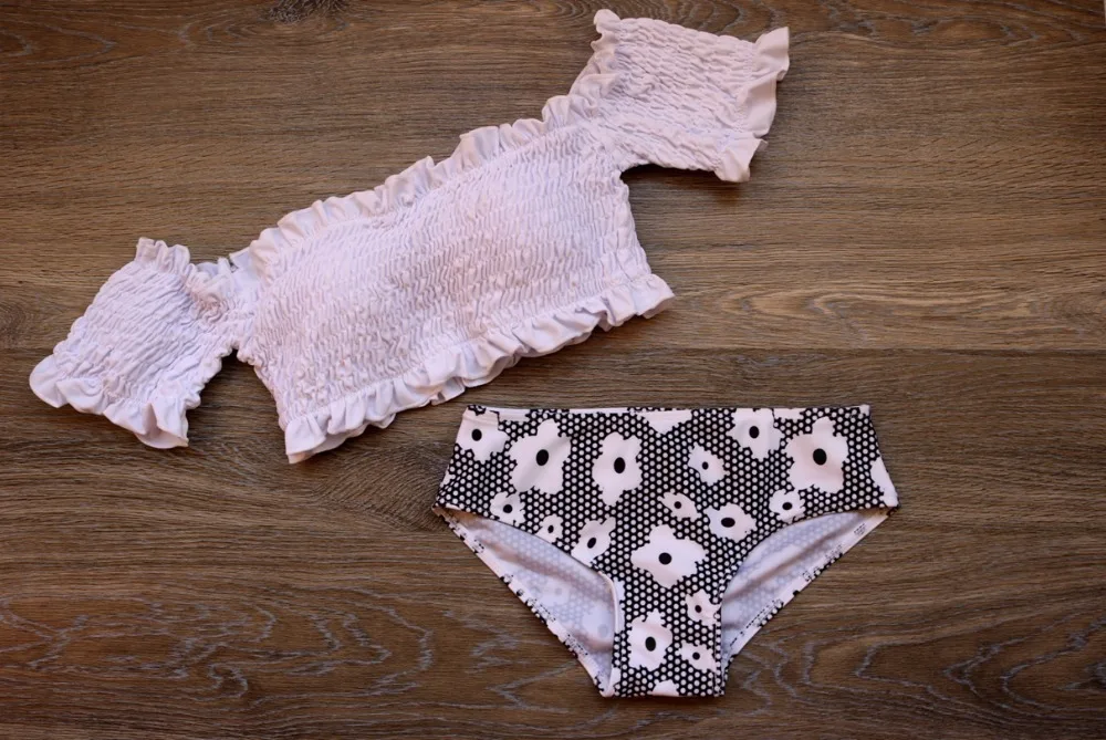 Последние 2017 белый вязаный Трусики бикини пикантные с открытыми плечами