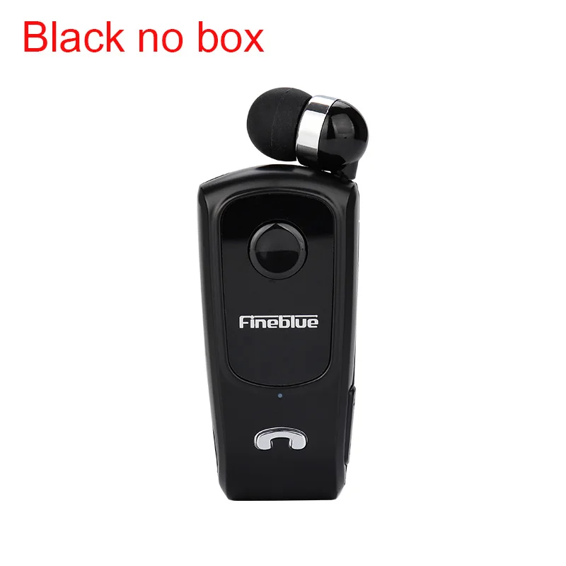 Black no box FineBlue F920 выдвижной беспроводной Bluetooth наушники гарнитура стерео зажим для наушников микрофон телефонный звонок портативный - Цвет: Black no box