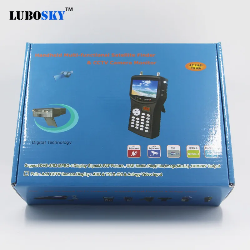 Настоящий инструмент для спутникового тестирования SK 255h 4 3 дюймов Lcd ручной Dvb S2