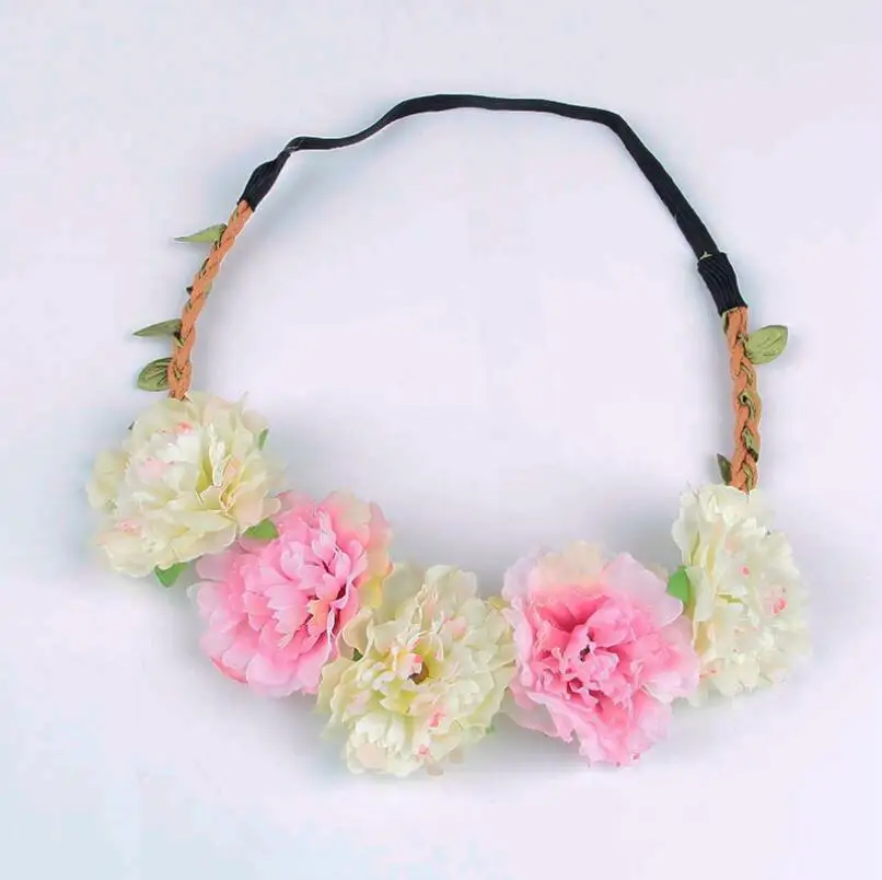 Artificial flower seaside beach flowers headdress brides bridesmaid hairband hair band leather accessories | Дом и сад