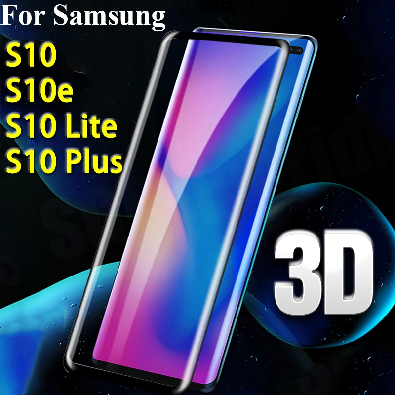 3D Защитное стекло для samsung galaxy s10 Защитная пленка экрана plus lite закаленное s10e 10e e +