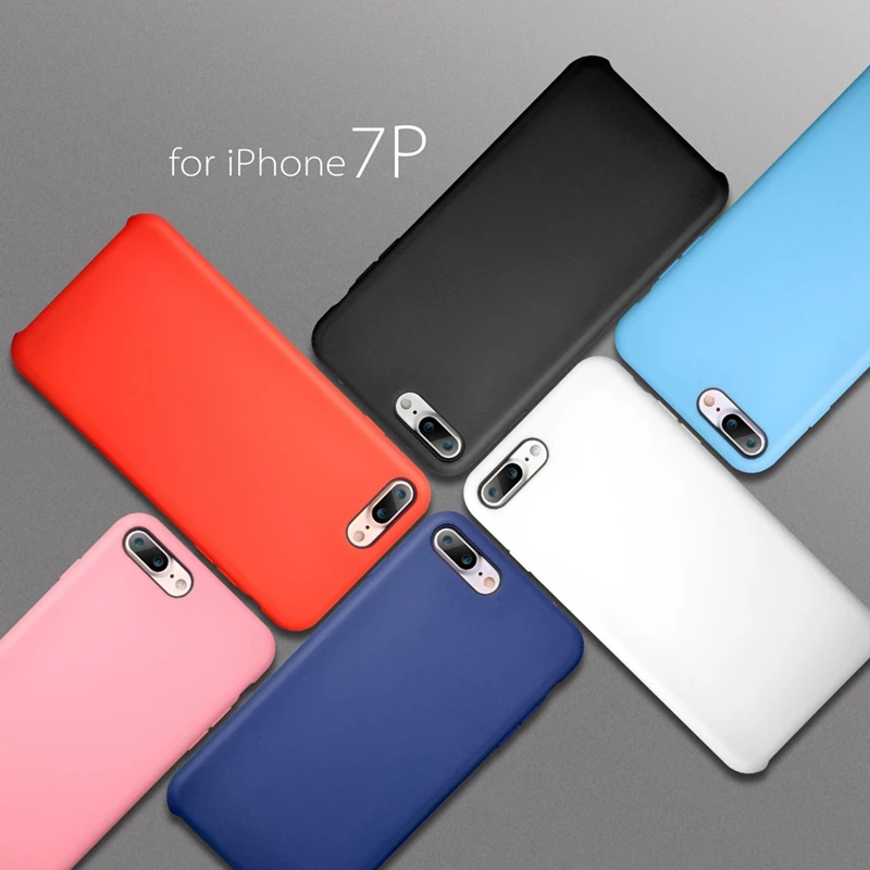 Retro Luxury High Quality Original Rubber Skin Case For iPhone 7 7S Ultra Slim Soft Silicone Cover Plus TPU Cases |