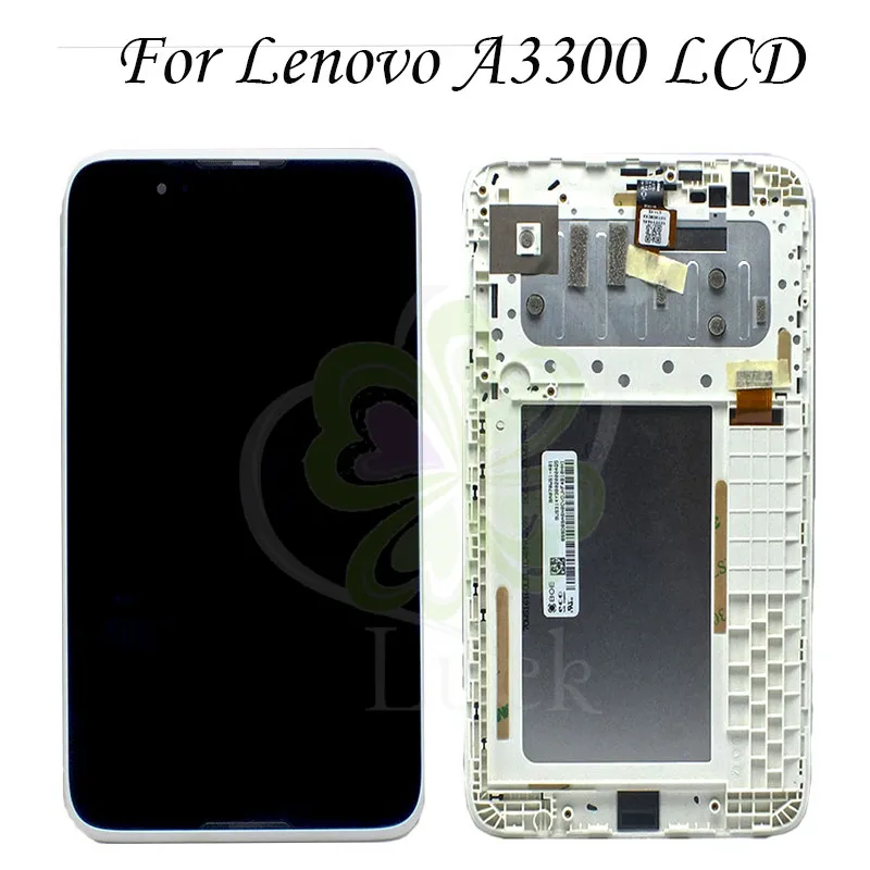 ЖК дисплей с рамкой для Lenovo A3300 тачскрин дигитайзером в сборе запасные части A3300T