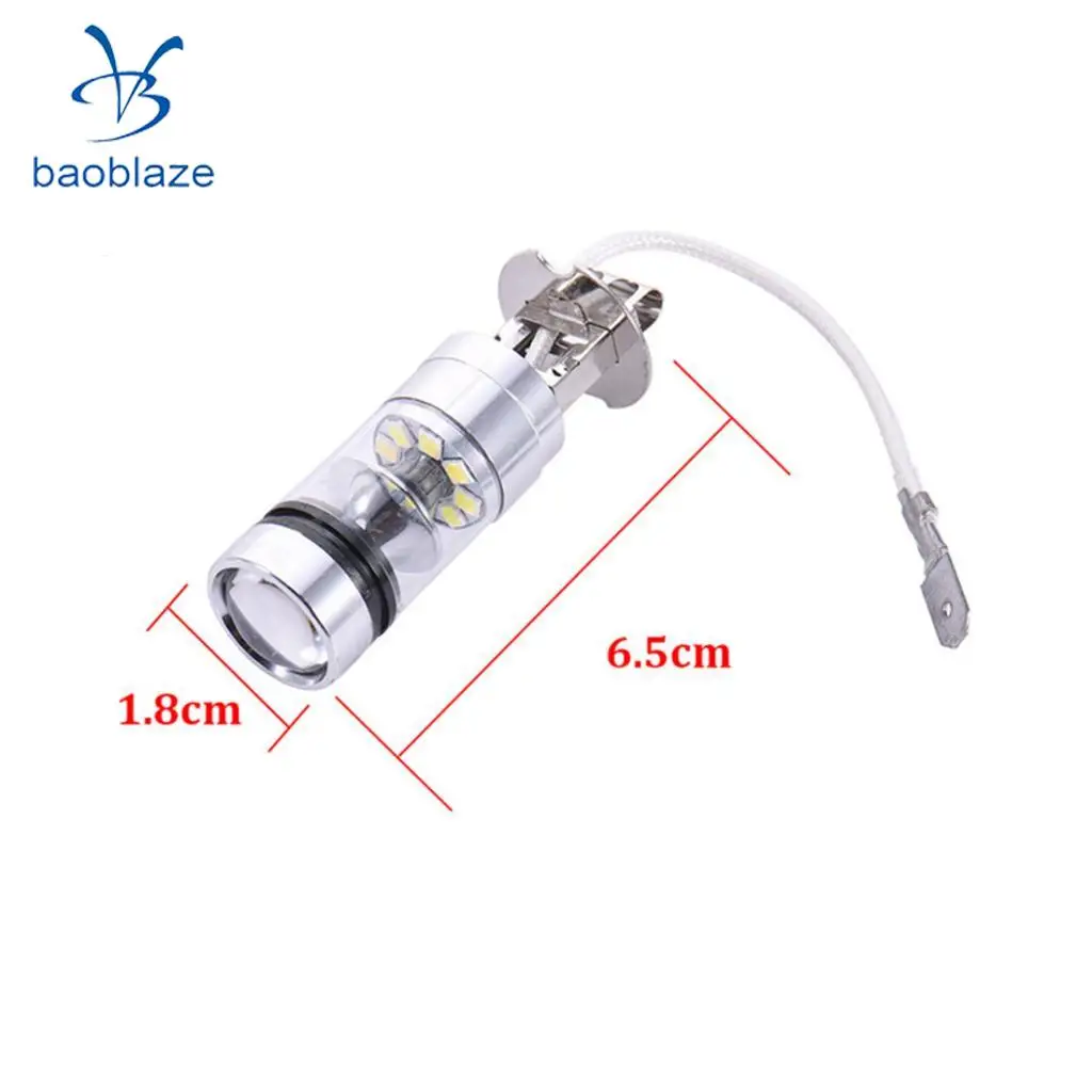 2pcs H3 8000K 100W High Power LED Foglights Daytime Running Bulbs Ice Blue | Лампы и освещение