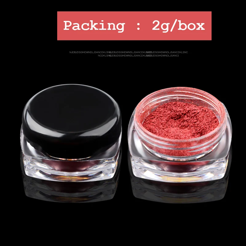 Горячий 2 г/кор. розовый Золотой волшебный порошок с зеркальным эффектом