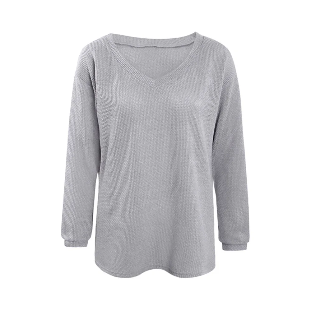 MISAUU S-4XL Deep v neck Casual Loose Sexy Sweater Women Tops 2018 Winter Long Sleeve Knitted Jumper pull femme hiver plus size | Женская