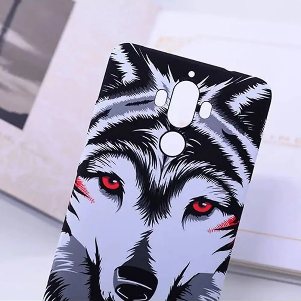 For HUAWEI mate 8 P8 P9 P10 case Fashion printing forest animal wolf tiger thin cartoon Plastic 9 back cover | Мобильные телефоны и