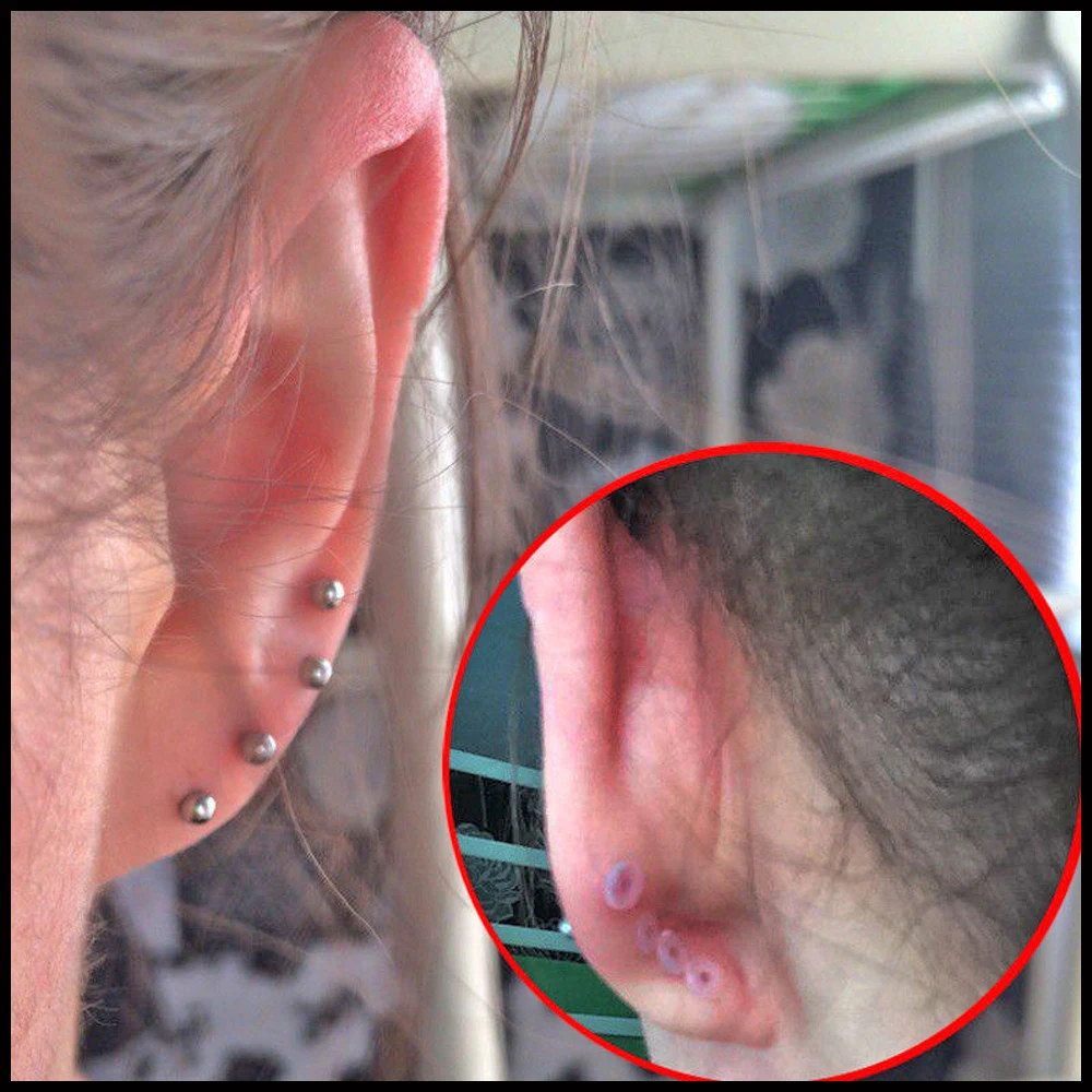 1Pc Bioplast Flexible Labret Lip Bar Ring Earring Push Fit Opal/Ball Top 16g Ear Cartilage Hot Sale Piercing Body Jewelry images - 6