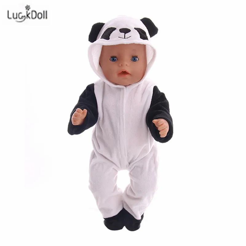 Повседневная Милая Пижама LUCKDOLL в виде панды подходит для 18-дюймовых американских