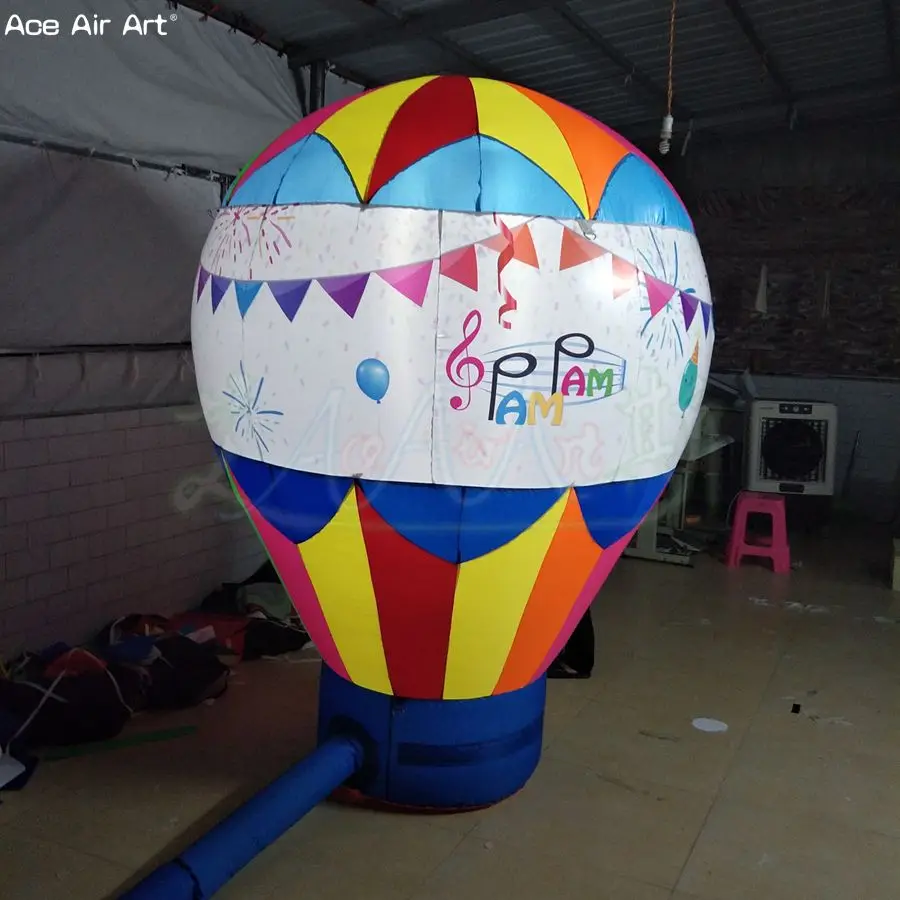 cheap and good quality inflatable replica advertising rooftop standing hot air balloon model with your logo for New Zealand | Дом и сад