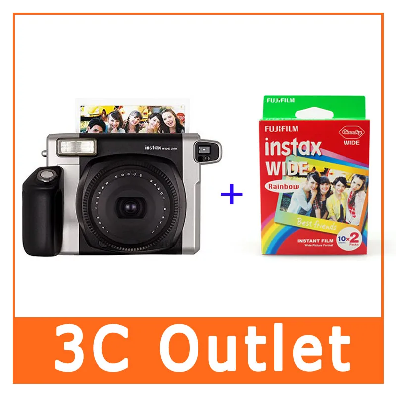 Fujifilm Instax Wide 300 камера + Подлинная Радуга широкая пленка фотобумага 20 листов для Fuji