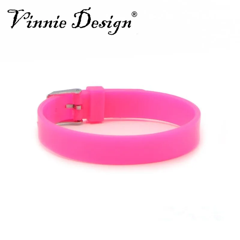 Модный силиконовый браслет Vinnie Design 10 мм резиновые браслеты из силикагеля
