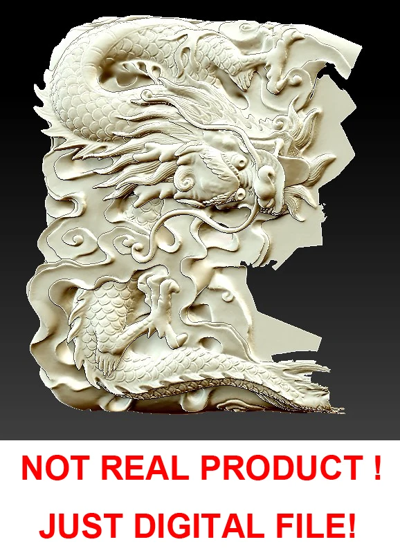 

3D model STL CNC computer carving relief Sculpture Dragon