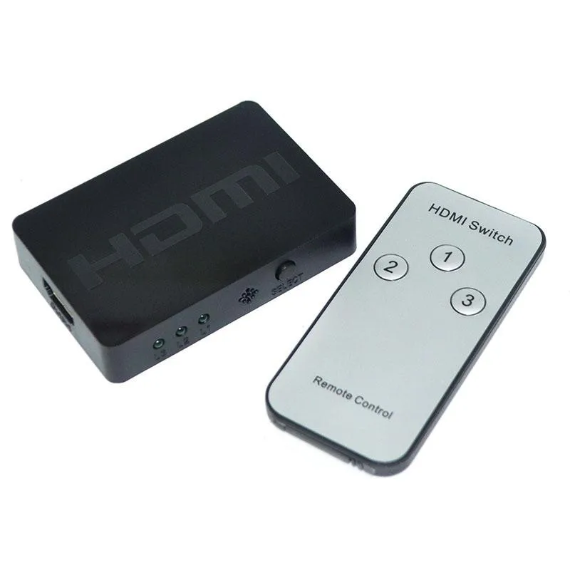 3 порта 1080P видео HDMI переключатель сплиттер ИК пульт дистанционного управления