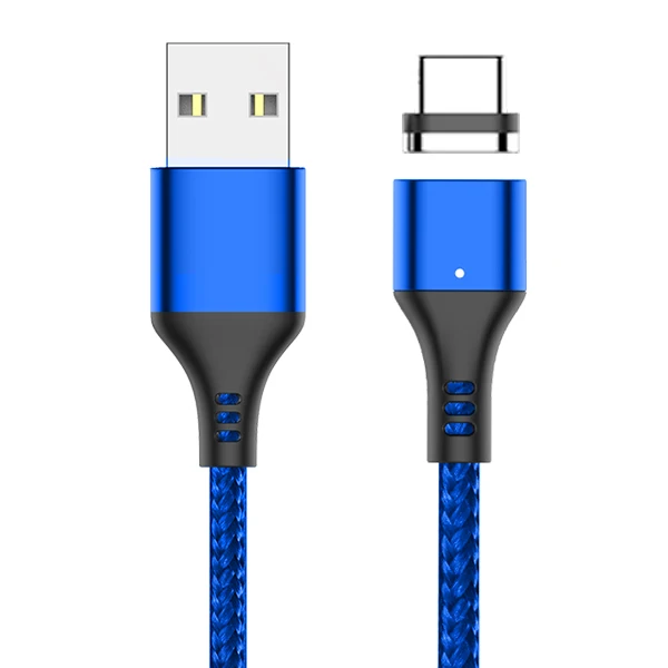 Blue NOHON Магнитный кабель 3A супер быстрая зарядка для iphone XS MAX XR Micro usb type C для samsung huawei Xiaomi 9 магнитные кабели для передачи данных - Цвет: Blue
