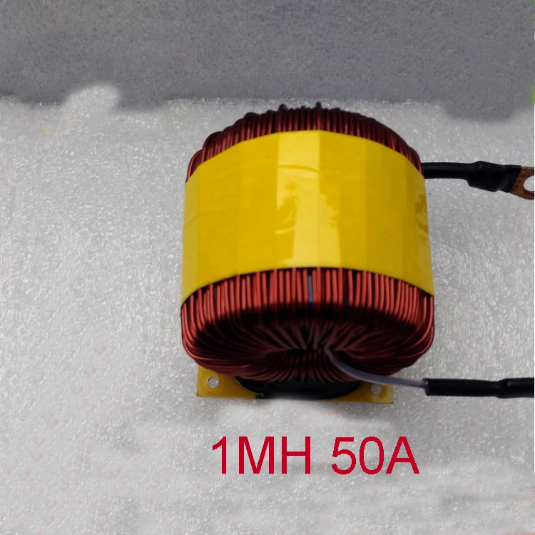 

Магнитный индуктор Ferrosilicon с большой мощностью 1MH 50A LC LCL фильтр индуктор PFC кольцевой индуктор 82 витков