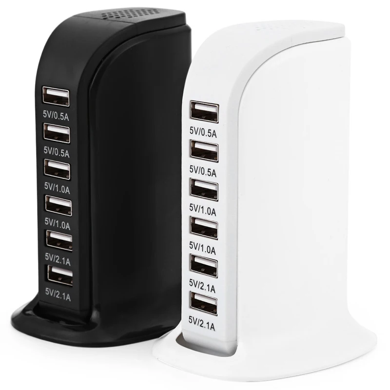 30 Вт Быстрая зарядка 6 портов USB быстрая розетка 6А настенное зарядное устройство