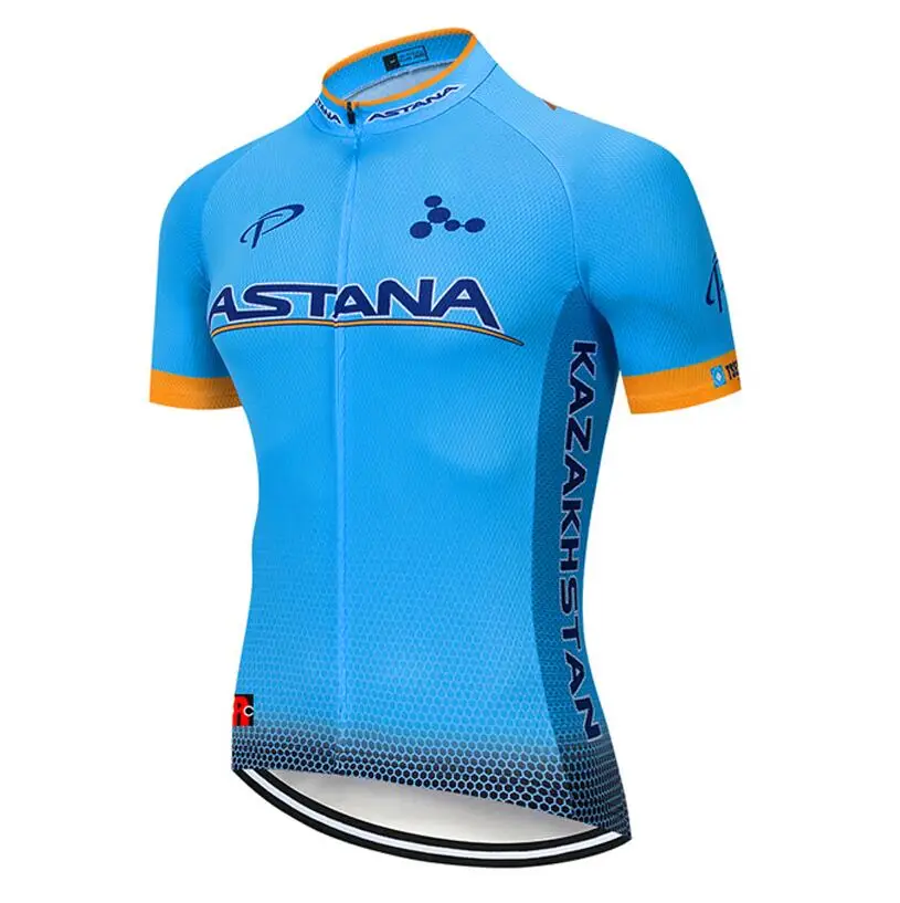 DE ASTANA велосипедная команда Джерси 12D велосипедные шорты костюм Ropa Ciclismo мужская летняя быстросохнущая одежда для велоспорта - Цвет: Синий