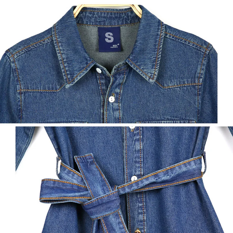 Хит 2017 женское джинсовое платье обтягивающее большого размера со средней