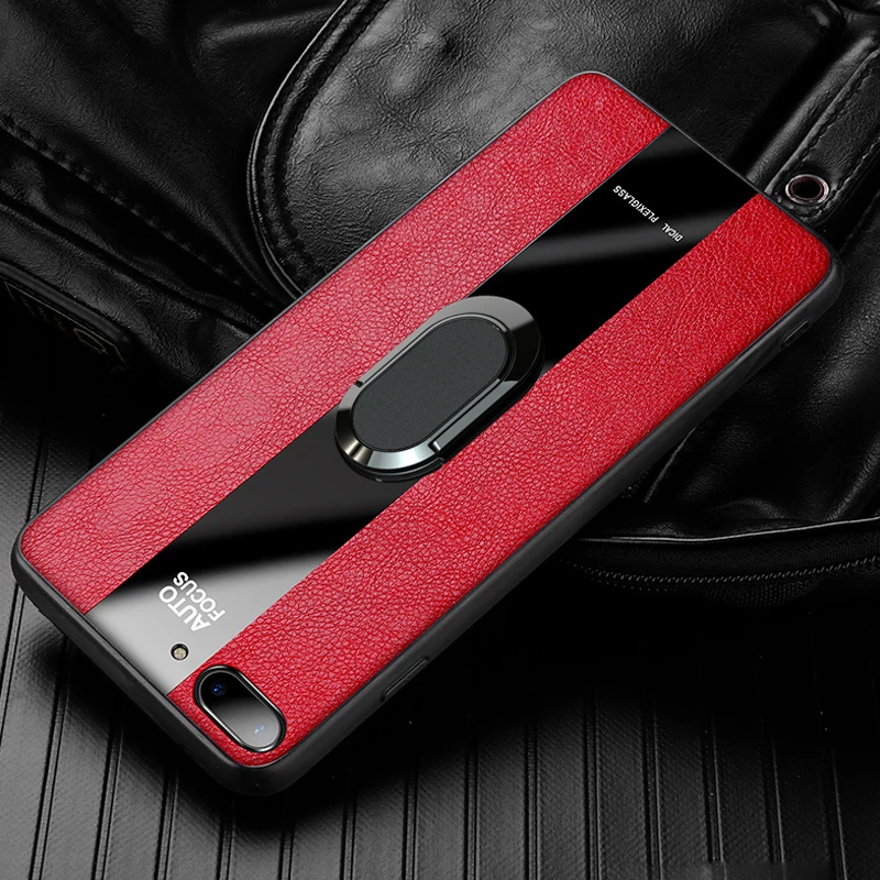 Wholesale Car Magnetic ring holder Phone Case For OPPO R15 R9 R9S R11 R11S R15X R17 Pro A57 A59 A83 A5 A7 A79 Leather case |