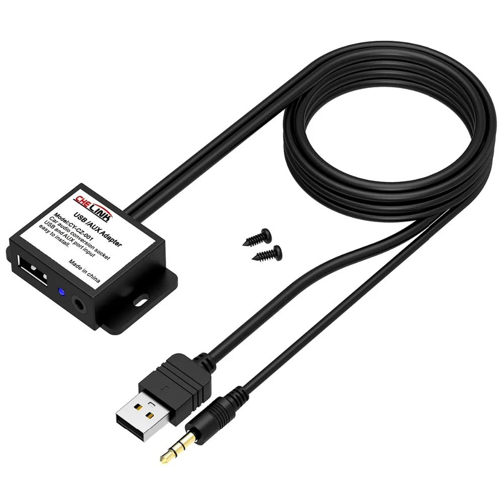 CHELINK AUX автомобильный адаптер USB 5V разъем с usb портом и 3 5 мм гнезда разъёма кабель