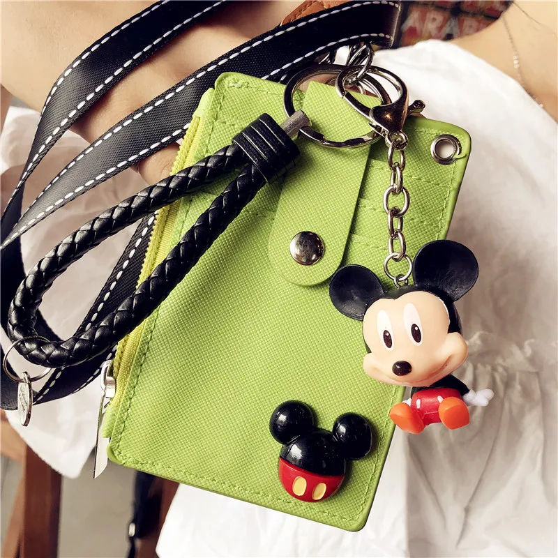 Disney Микки Маус метро автобус талреп карты пакет мультфильм ID карты держатель мешок еды карты сумка монета Подвеска для дамской сумочки брелок