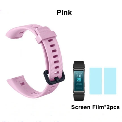 Розовый Сменный ремешок для браслета huawei band 3 pro - Цвет: Розовый