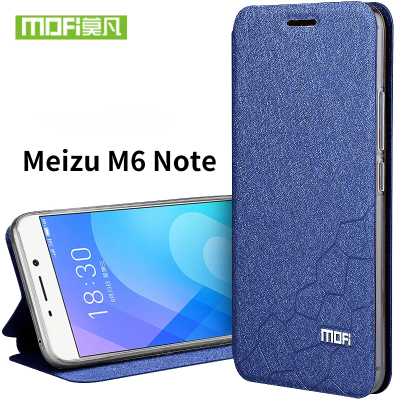 2018 Case for Meizu 16th Plus Cover Shock-Proof Original Mofi Silicon Black Luxury Flip Leather | Мобильные телефоны и
