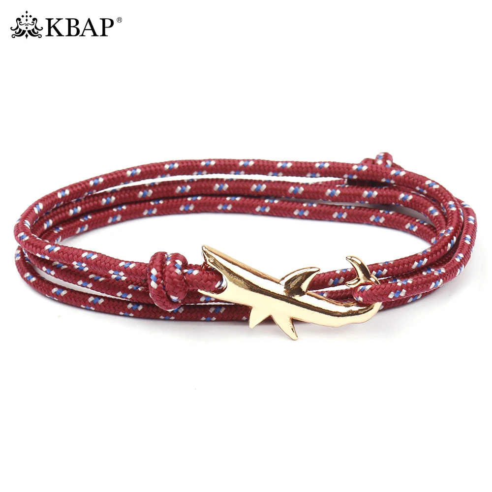 Крутые золотые браслеты с крючками акулы для женщин и мужчин мореходный морской